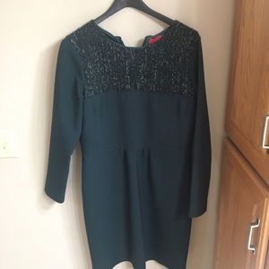 Rare find deep green wool dress
